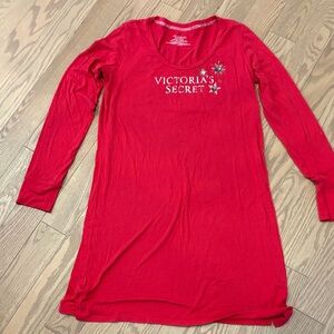 Victoria's Secret Red Long Sleeve Nightshirt